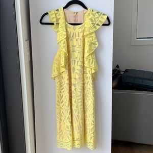 BCBC Max Azria yellow lace dress